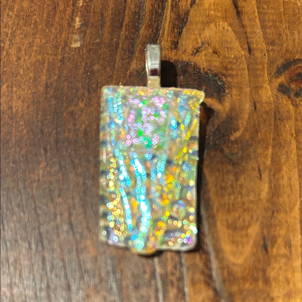 Holographic Dichroic Glass Pendant